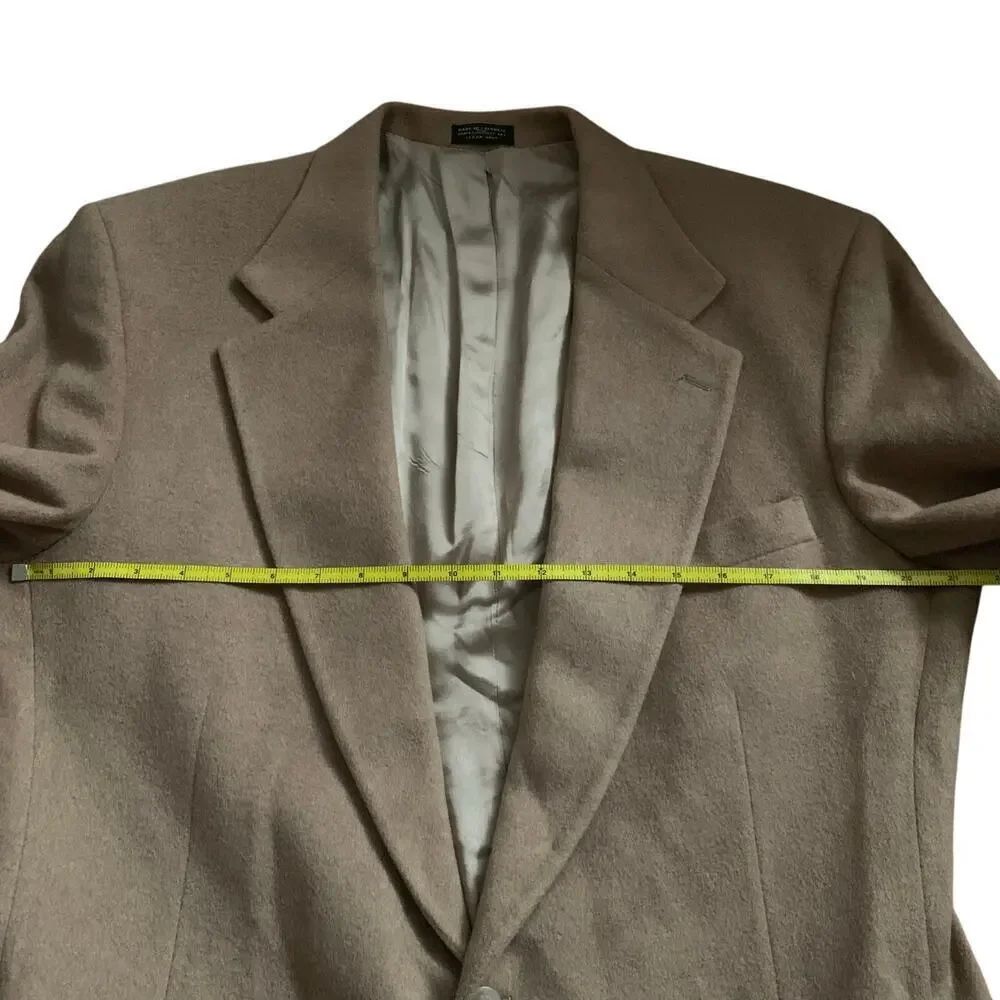 Robert Stock Men’s Wool Sport Coat Blazer Size 44L Tan Camel Brown